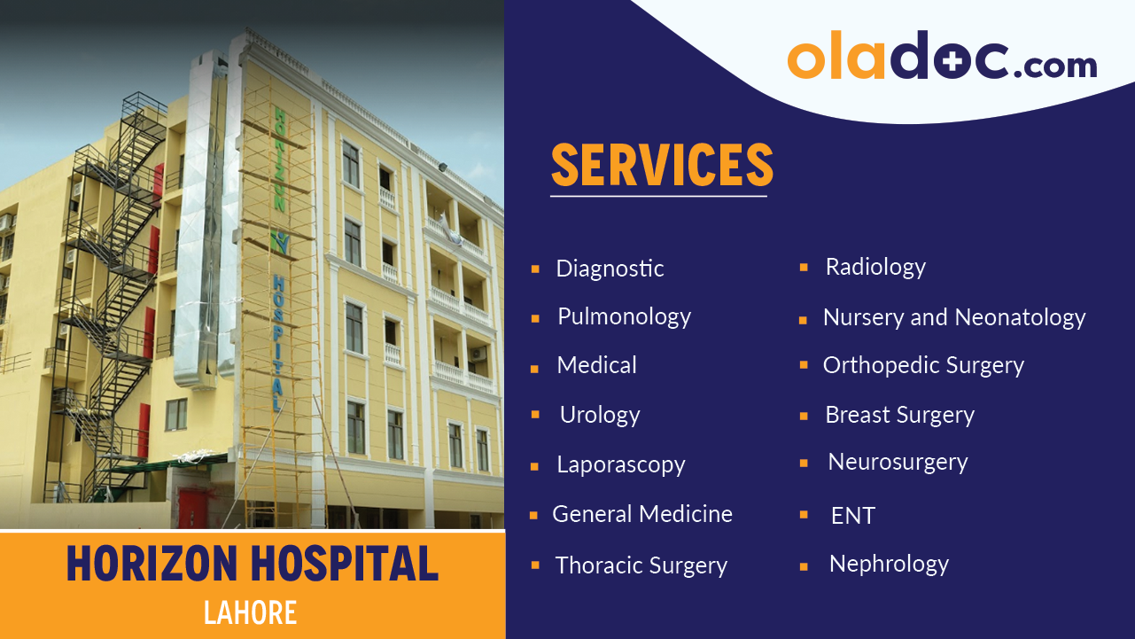 Services offered by Horizon Hospital Lahore
